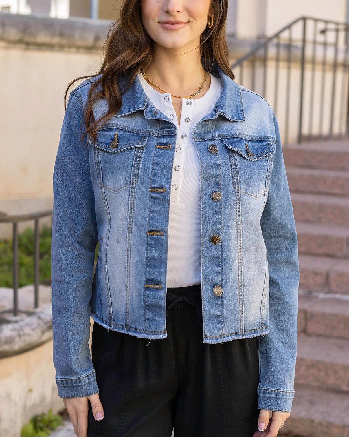 Soft Wash Denim Jacket Madelyn Rose Boutique